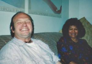 donny with his   ear to ear silly grin, with sally.